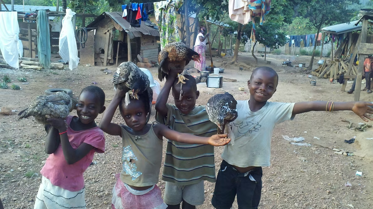 Children together in a community setting